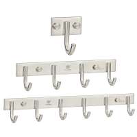 Stainless steel hook rail in satin finish Wall mounted hanger